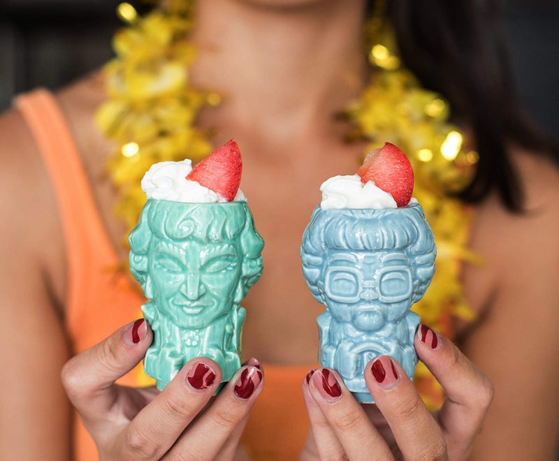 Geeki Tikis The Golden Girls Tiki Muglet Mini 3 Inch Glasses | Official Golden Girls Collectible Mugs Set of 4 | Includes Dorothy, Blanche, Rose, & Sophia | 2-Ounces Mini Mugs | Toynk Exclusive - Image 4